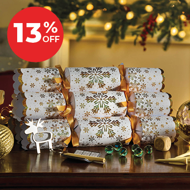 Set of 6 Gold Holographic Crackers