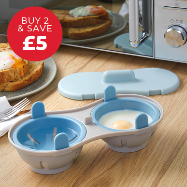 Double Microwave Egg Poacher