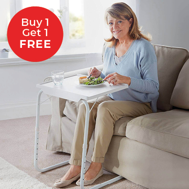 Fold Away Table White - Buy 1 Get 1 Free