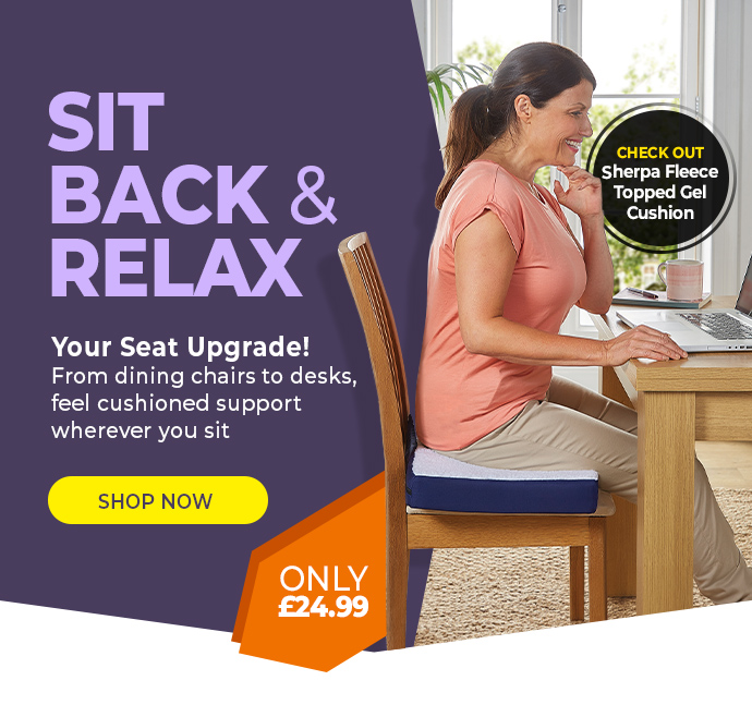 Sherpa Fleece Topped Gel Cushion