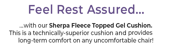 Sherpa Fleece Topped Gel Cushion