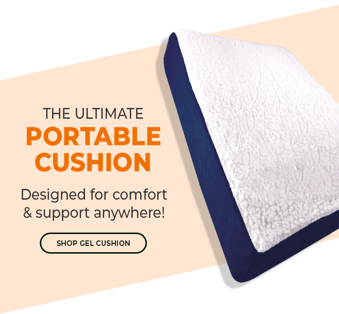 Sherpa Fleece Topped Gel Cushion