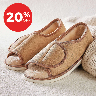 Cushioned Touch-Fasten Slippers