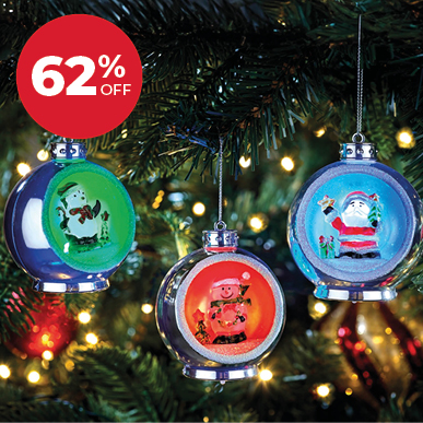 Set of 3 Light-Up Tree Baubles