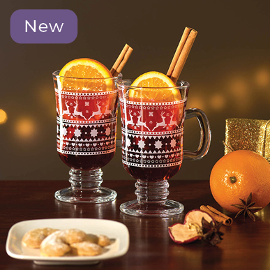 Set of 2 Christmas Glasses