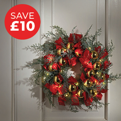 40cm Bauble Wreath WAS £29.99 ONLY £19.99