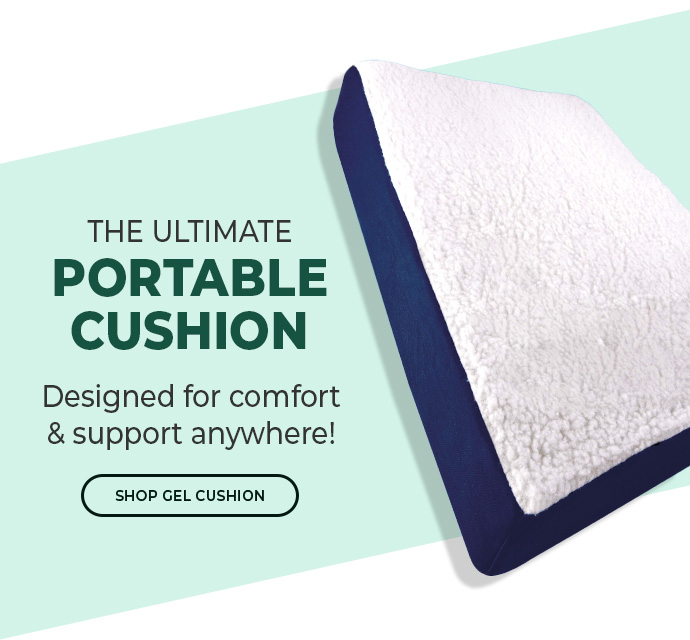 Sherpa Fleece Topped Gel Cushion