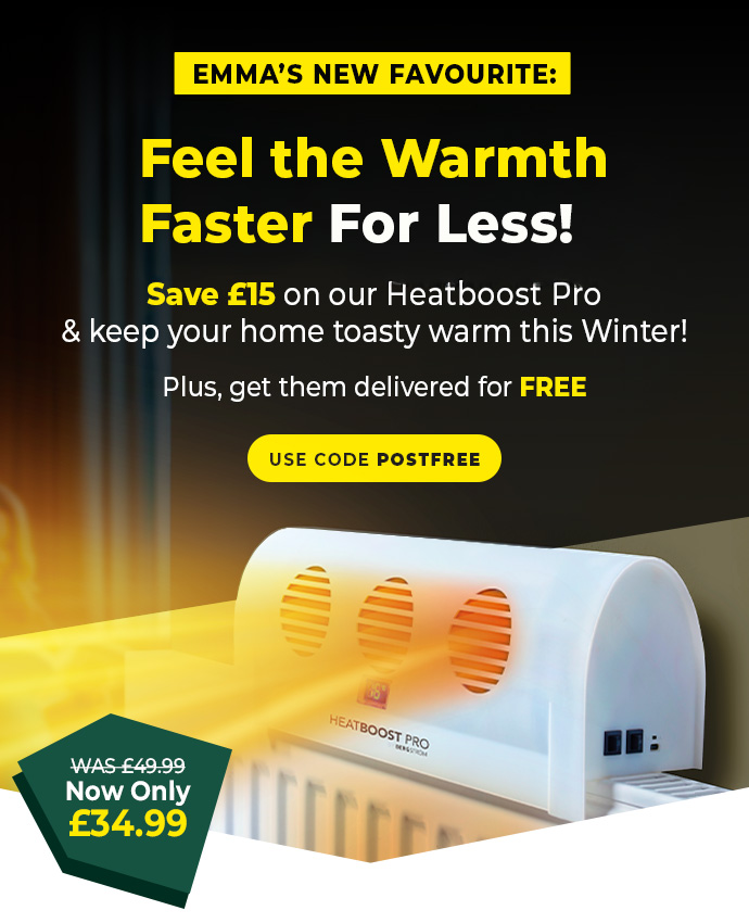 Heatboost Pro Radiator Fan – Energy-Saving Heat Circulator - Buy 2 & Save £10