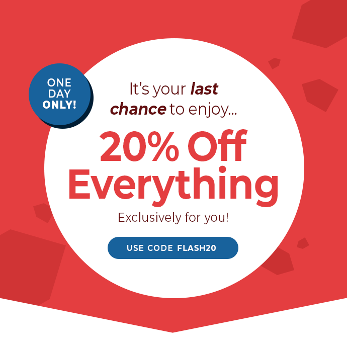 One day to save big on all your favourites — ends at midnight.