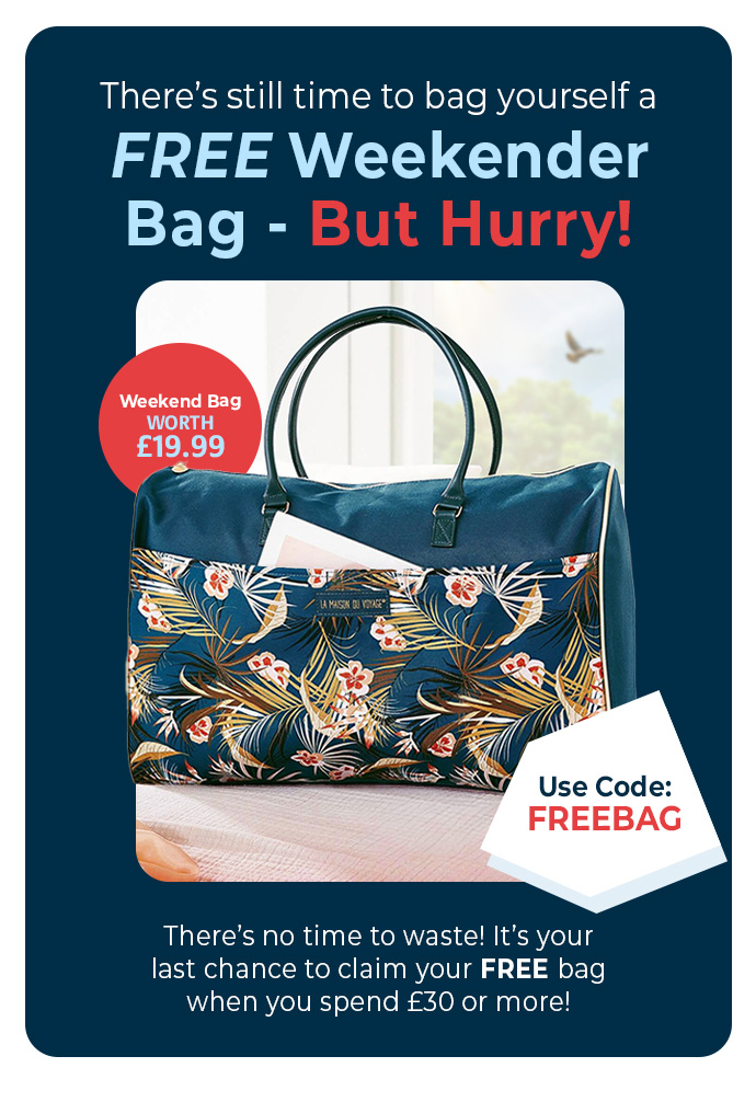 Grab Your FREE Gift – The Perfect Weekend Bag Awaits! 🎁✨